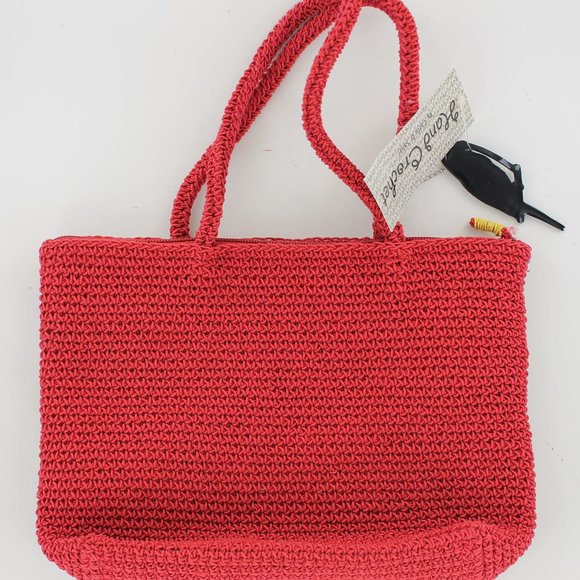 New Carlo D'Santi Hand Crochet Bag -Red with Multi - Picture 5 of 10